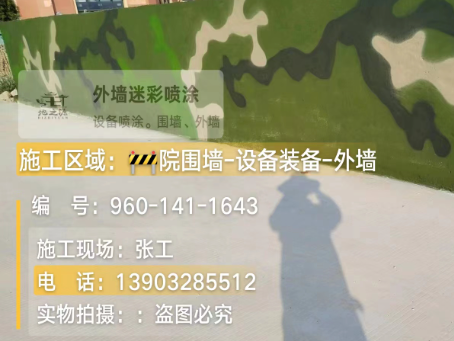 呼和浩特 迷彩漆喷涂价格（按平方米计费）